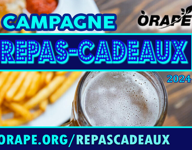 Offrez-vous des repas-cadeaux et soutenez ORAPÉ