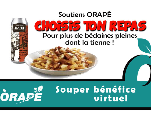 Un deuxième souper bénéfice virtuel pour ORAPÉ et pour 18 restaurateurs locaux